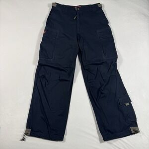 Vintage 90s Abercrombie Fitch Mens M Baggy Wide Leg Cargo Pants Paratrooper Y2K